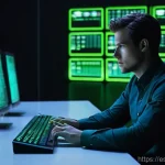 정보보안 실기 시험 대비 취약점 분석 기법 정리 - **Prompt 1: The Digital Detective's Den**
"A male cybersecurity analyst, in his late 20s, with s...