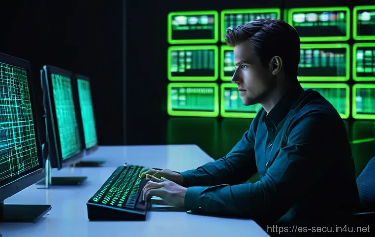 정보보안 실기 시험 대비 취약점 분석 기법 정리 - **Prompt 1: The Digital Detective's Den**
"A male cybersecurity analyst, in his late 20s, with s...