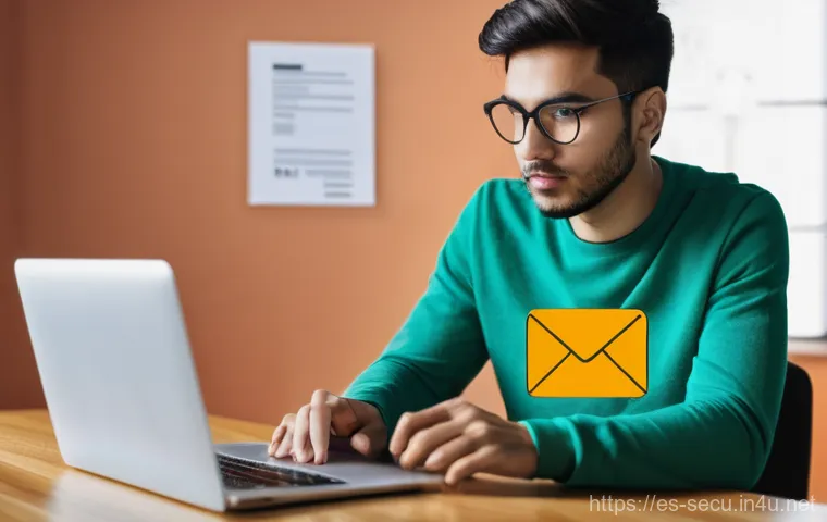 정보보안 실무와 암호화 기술의 실제 활용 사례 - **Prompt:** "A young adult, wearing casual, comfortable clothing, sits at a well-lit desk in a moder...