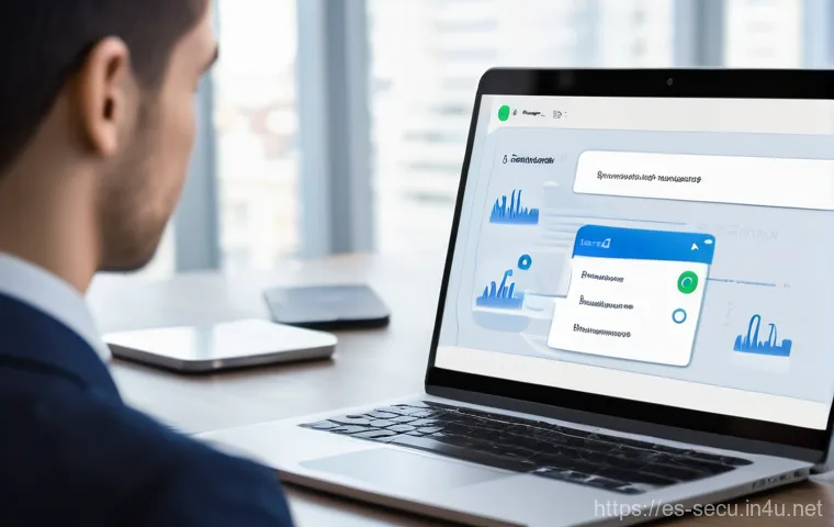 정보보안 실무와 암호화 기술의 실제 활용 사례 - **Prompt:** "A young adult, wearing casual, comfortable clothing, sits at a well-lit desk in a moder...